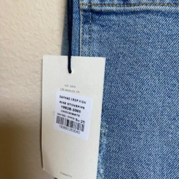 Citizens of Humanity Daphne Crop High Rise Stovepipe Size 25 NWT - Picture 2 of 6
